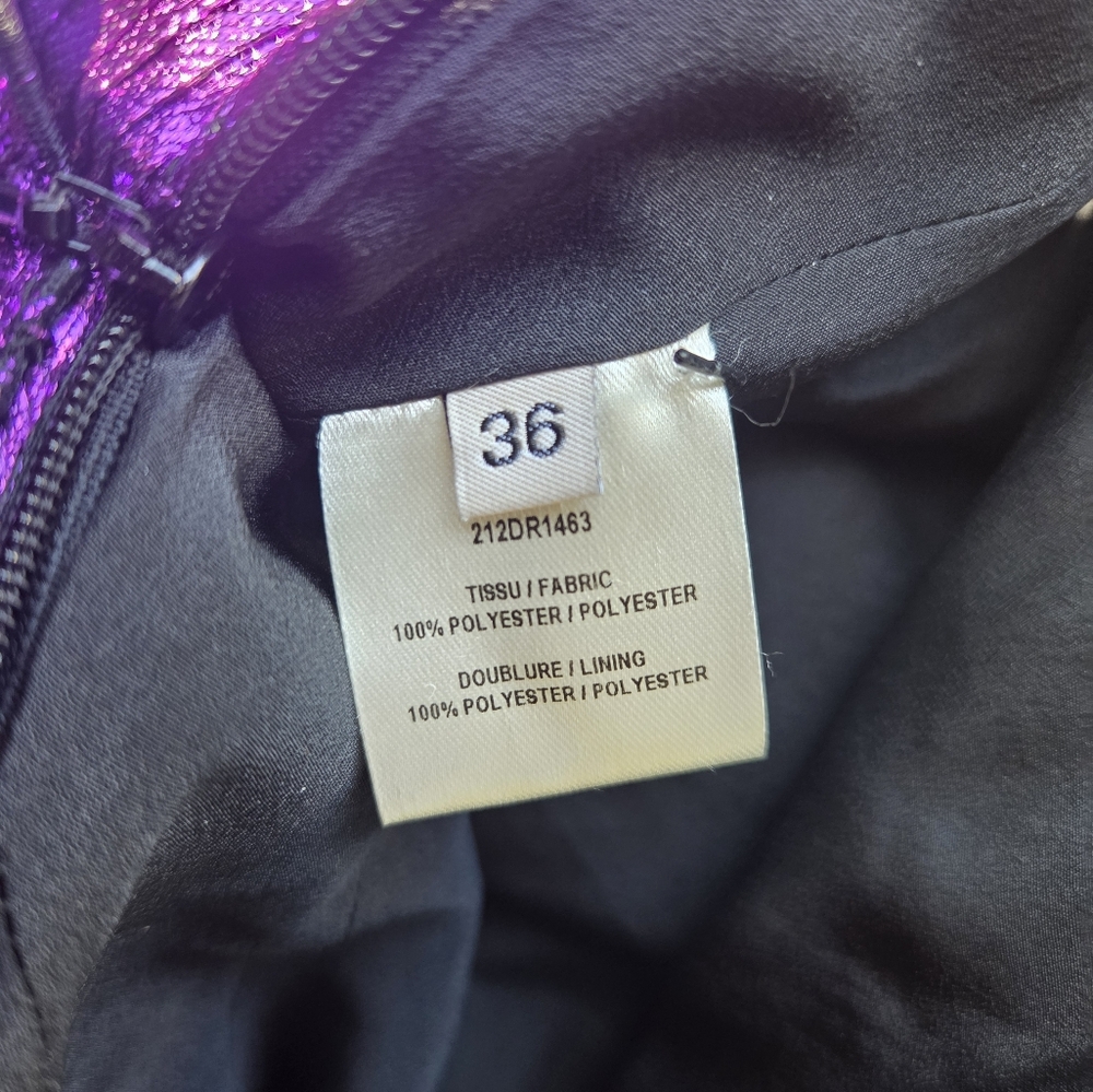 Miley Cyrus Alexandre Vauthier Purple One-Shoulder Ruffle Dress Size 36 - Picture 13 of 16